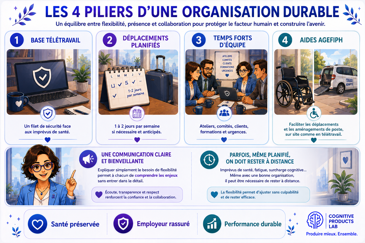 Les 4 piliers d'une organisation durable