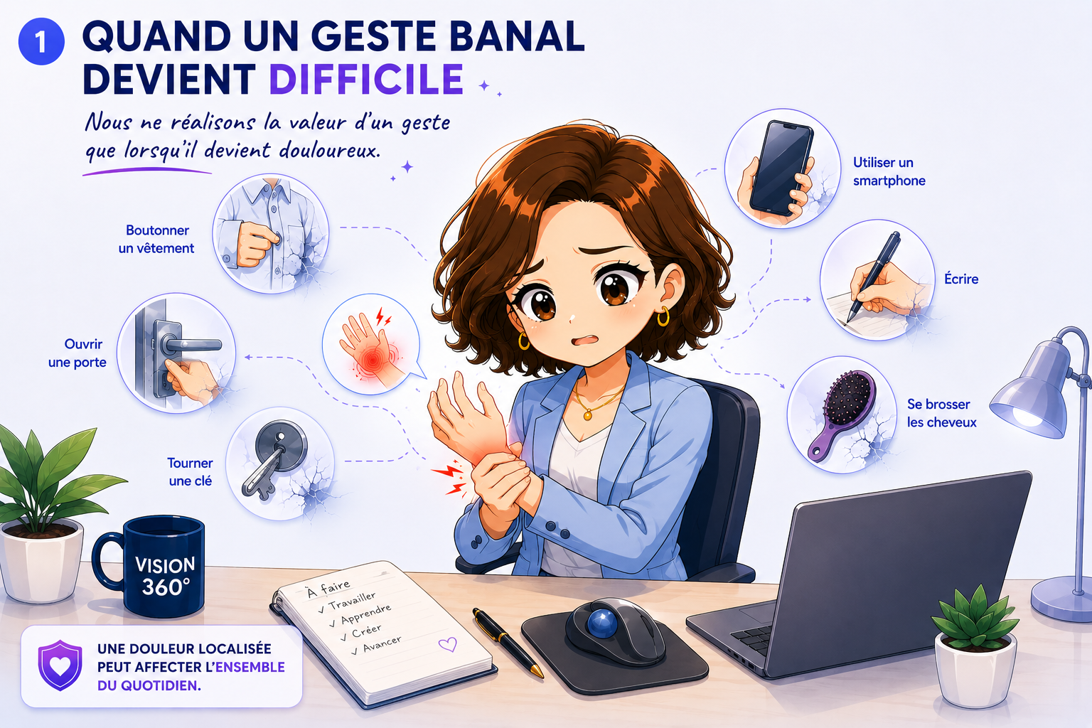 Quand un geste banal devient difficile — Infographie CPL