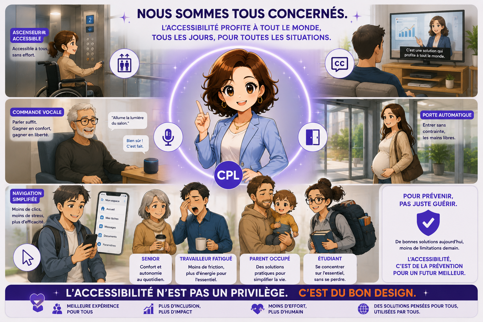 L'accessibilité profite à tout le monde — Infographie CPL