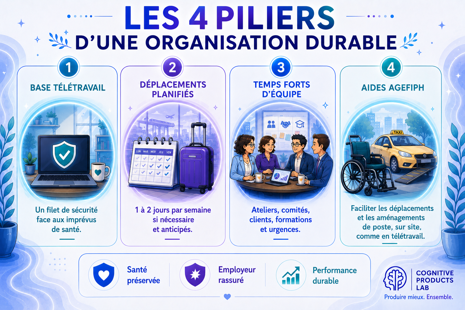 Les 4 piliers d'une organisation durable
